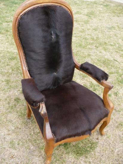 Changement du cuir d'un fauteuil